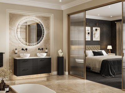 Bellus 100 modern bathroom design Essex - Contemporary luxury mirror installation Bowman Bathrooms