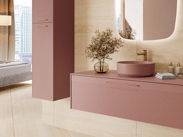 Ambiance Bain Sumiko vanity and storage layout for Essex bathrooms