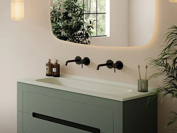 Ambiance Bain vanity units with coordinated basin in an Essex bathroom