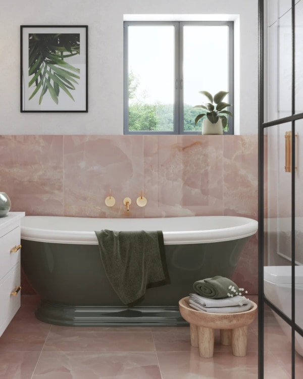 Appleton Brooks Candy Floss tiles for Essex bathroom walls