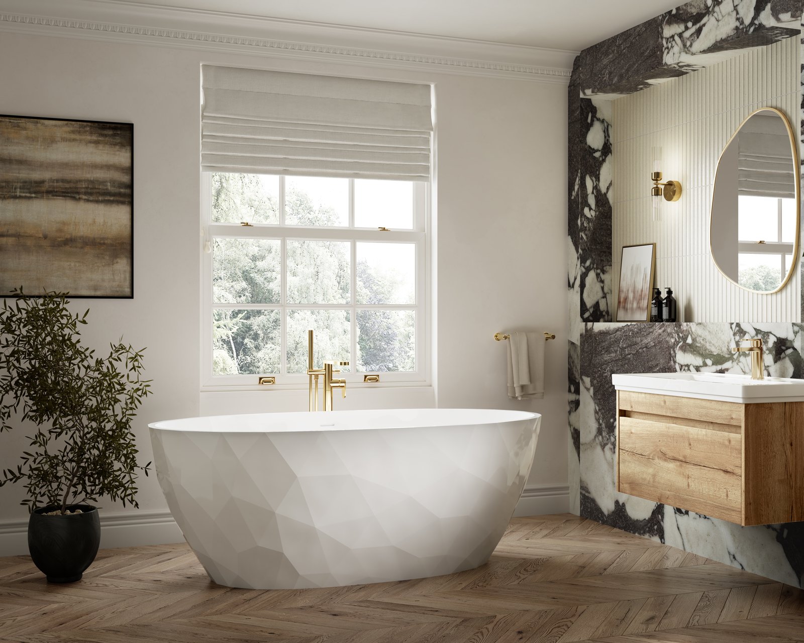 BC Designs Aurelius freestanding slipper bath in a UK luxury bathroom