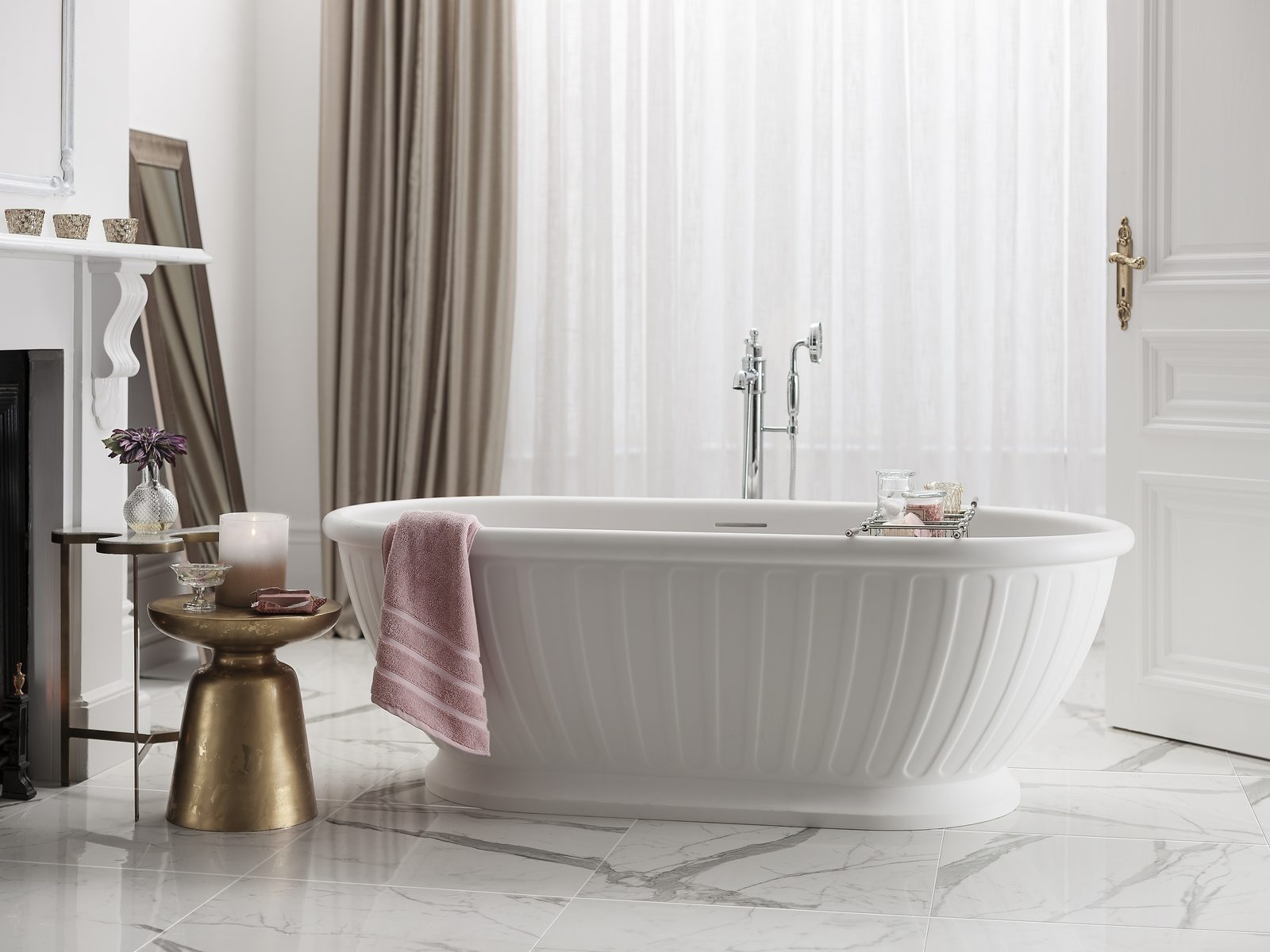 Burlington Arcade bath in a finished traditional UK bathroom - the result of a checklist run end-to-end before strip-out, with sign-off and order placed before any tile or pipe was disturbed