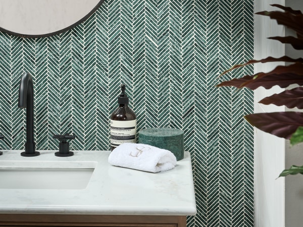 Athens Amazon stone tiles by Ca' Pietra for Essex bathrooms