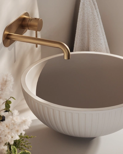 Calypso handcrafted luxury vanity furniture detail showing premium British craftsmanship at Bowman Bathrooms showroom