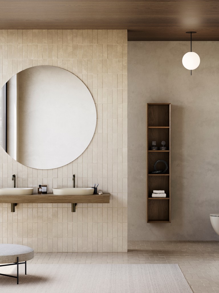 Catalano Sabbia pedestal basin in contemporary Braintree Essex bathroom