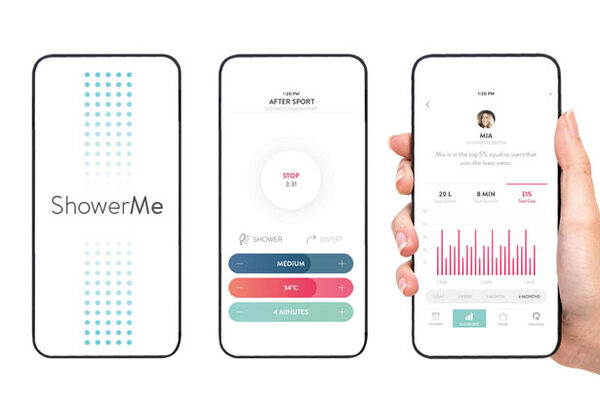 Elisa ShowerMe app profiles on mobile for personalised routines