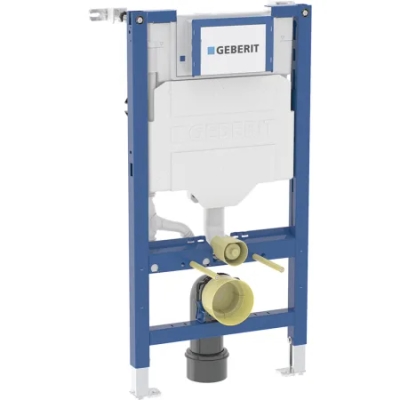 Geberit Duofix installation frame with concealed cistern - structural wall-hung toilet support system at Bowmans Essex