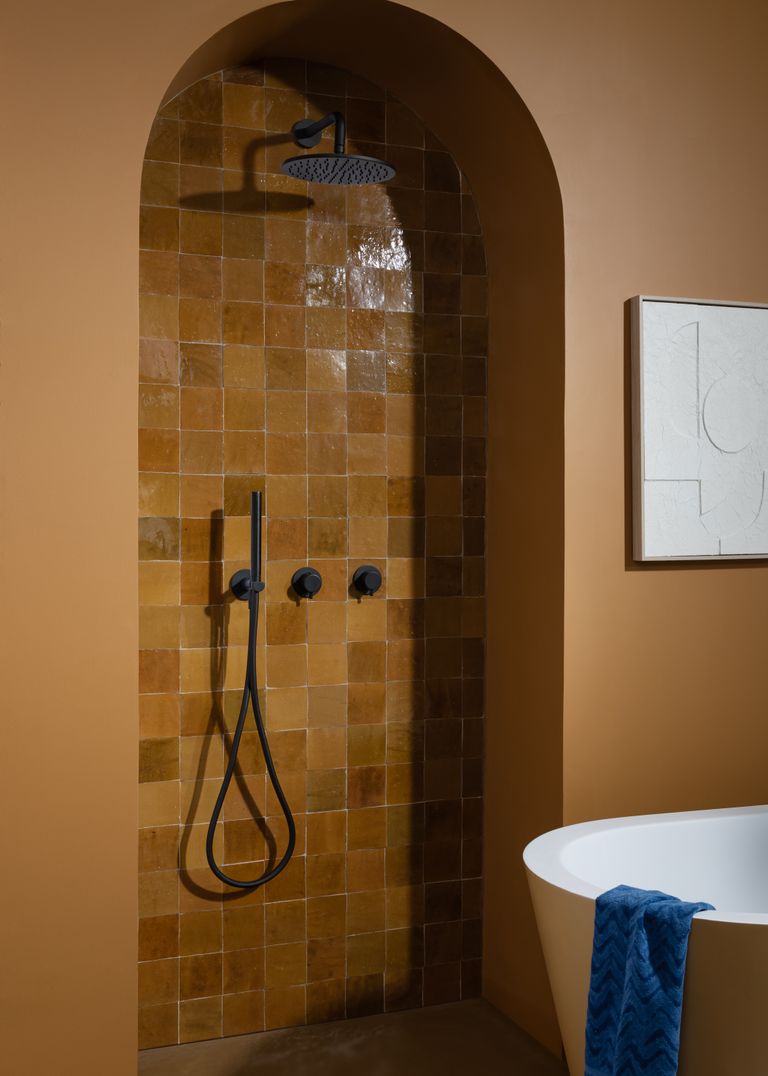 JTP matt black shower system, contemporary finish for wet rooms in Essex