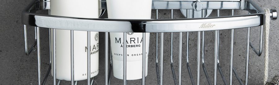 Miller from Sweden mirror and storage styling in Essex bathroom