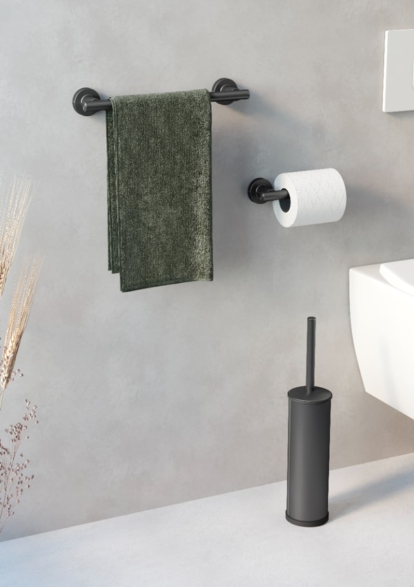 Origins Living Tecno vanity furniture with refined Essex finishes