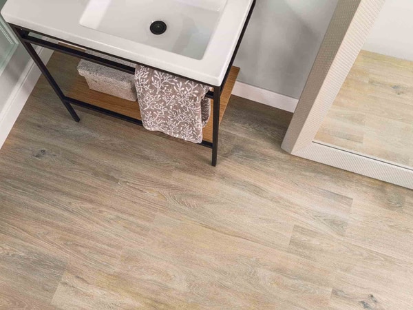 Porcelanosa floor tiles with porcelain finish in Essex bathroom