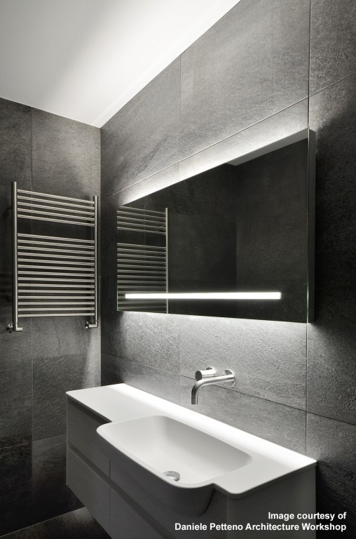 JIS Europe radiator styling in a Fulham bathroom setting