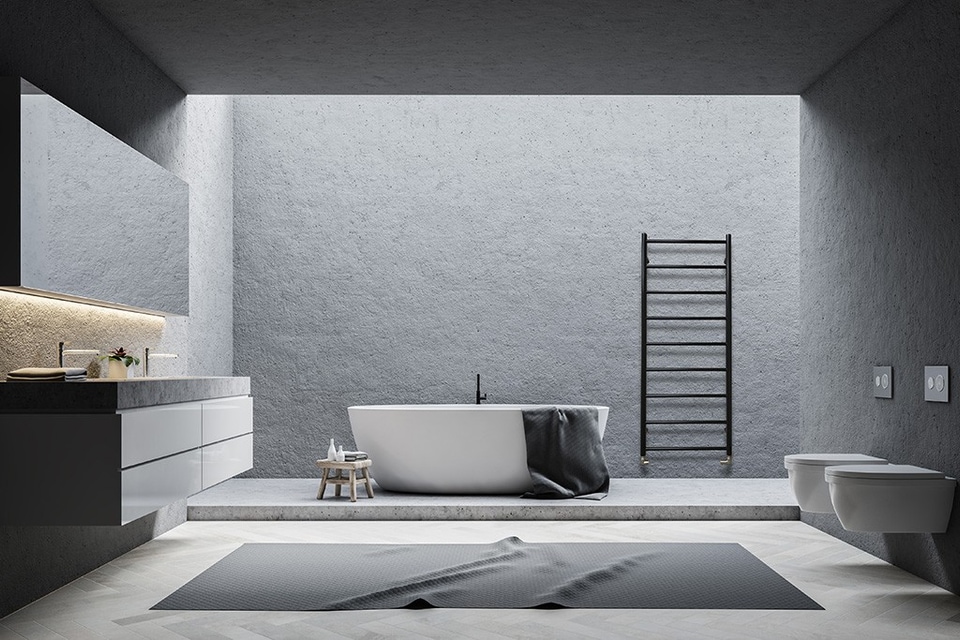 JIS Europe radiator styling in a luxury Essex bathroom