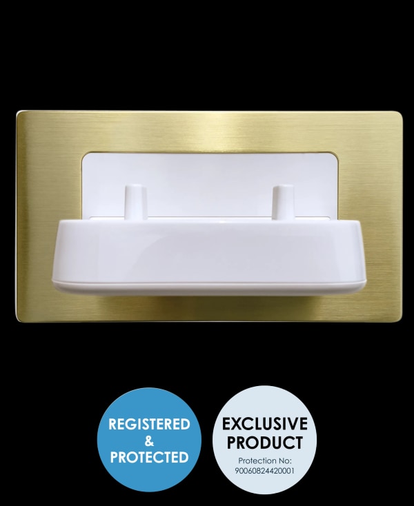 ProofVision AV planning detail with premium brushed brass finishes