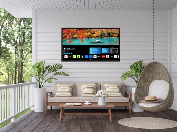 ProofVision mirror TV styled for modern luxury bathrooms