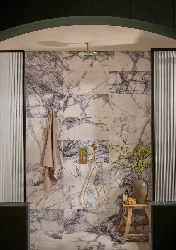 Roper Rhodes brassware and accessories in a luxury Essex bathroom