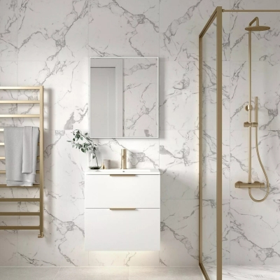 Tissino Giorgio Lux ultra-low profile shower tray - premium stone resin construction at Bowmans Essex