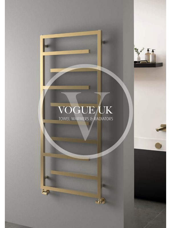 Vogue UK brochure cover featuring designer radiators and heated towel rails