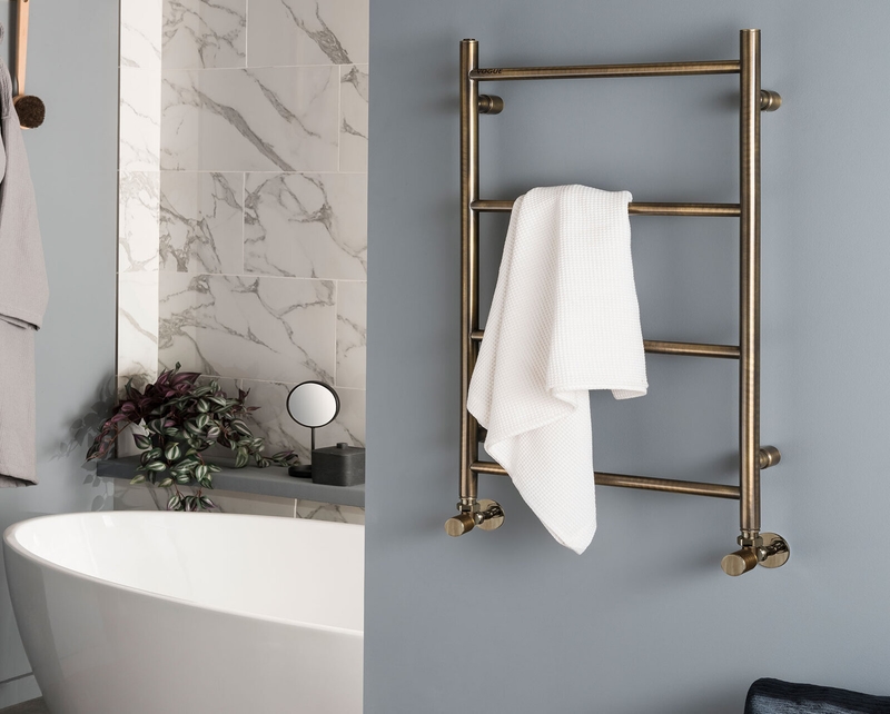 Vogue UK heated towel rail detail for Essex ensuite comfort