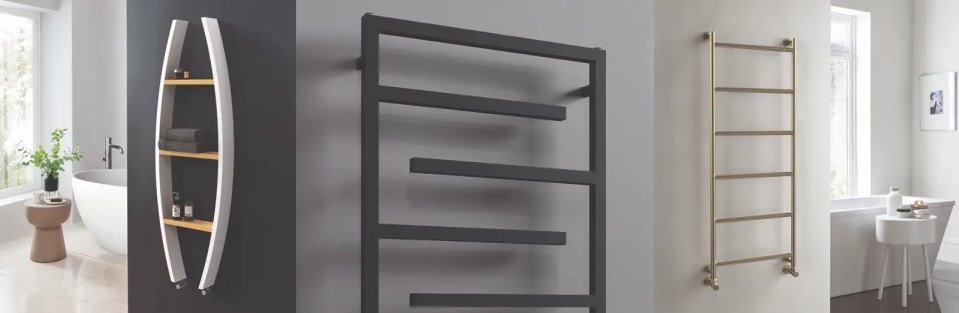 Vogue UK designer radiators in a contemporary Essex bathroom setting