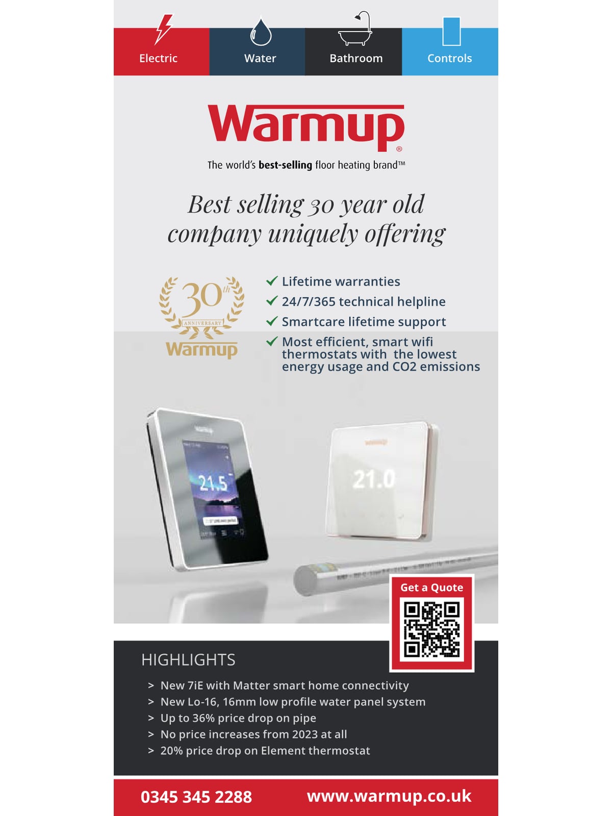 Warmup Underfloor Heating brochure cover