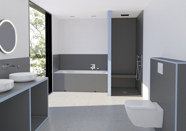 Wedi Sanoasa bench impression for a wet room in Essex