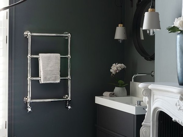 Zehnder Buckingham designer radiator in a contemporary Essex bathroom
