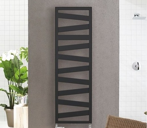 Zehnder Ribbon radiator detail in a luxury Essex bathroom