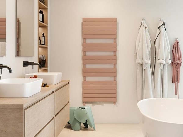 Zehnder Roda Spa towel rail in an elegant Essex bathroom