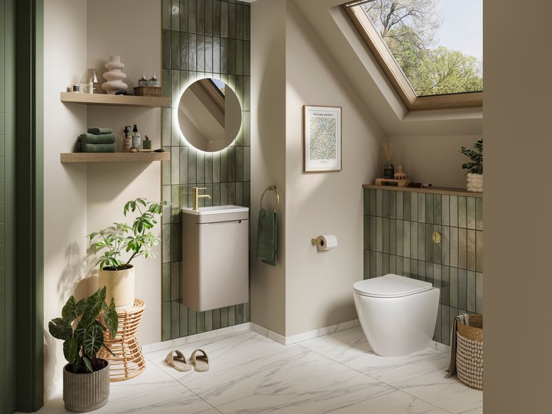 Luxury cloakroom with elegant compact fixtures and premium finishes - Cloakroom design Essex Bowman Bathrooms