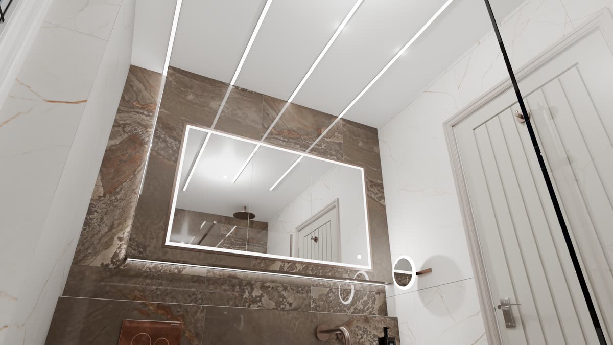 3D bathroom design render — Bowmans project 04