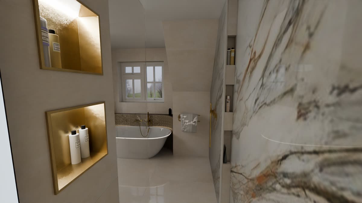 3D bathroom design render — Bowmans project 06