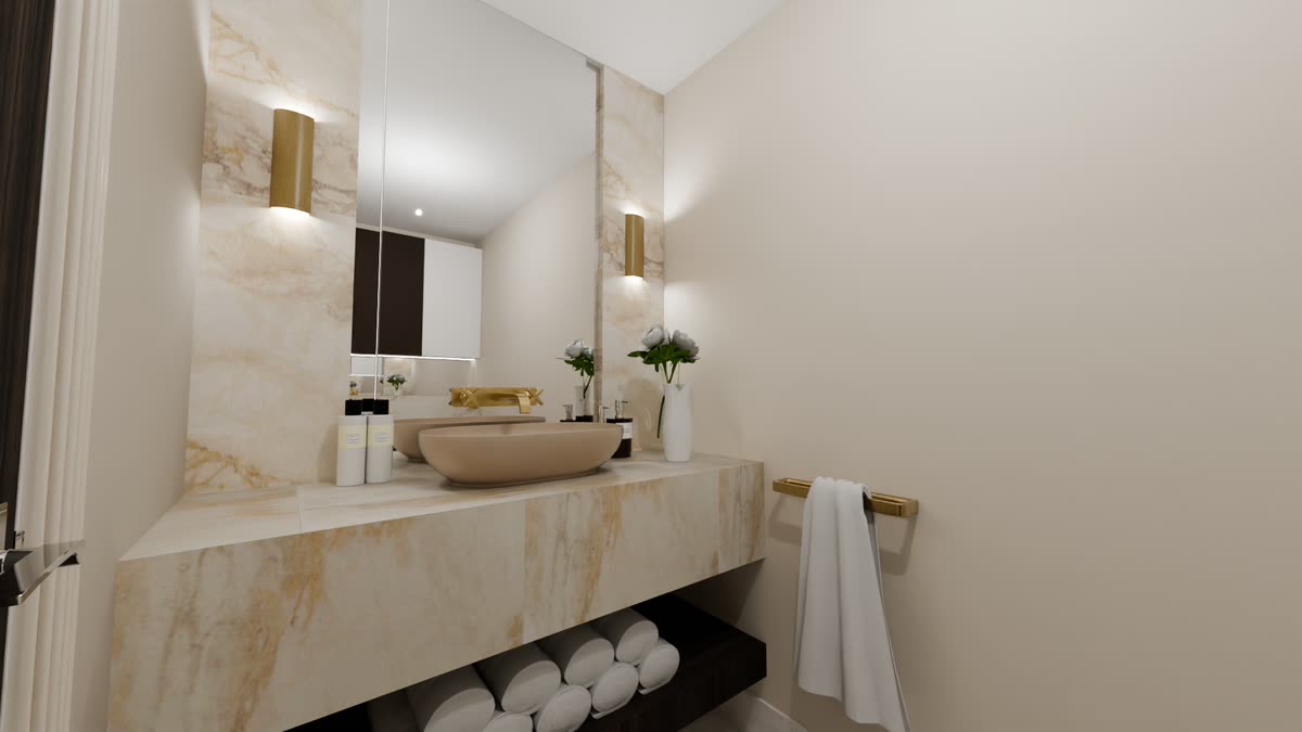3D bathroom design render — Bowmans project 11