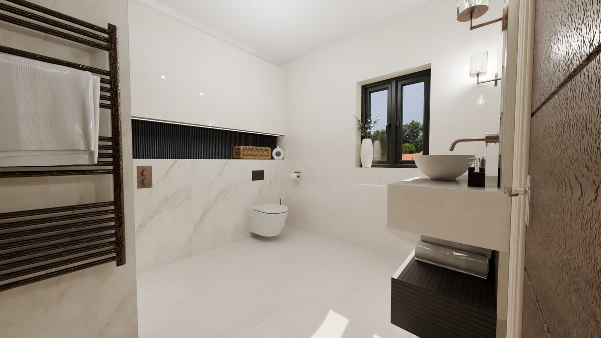 3D bathroom design render — Bowmans project 14