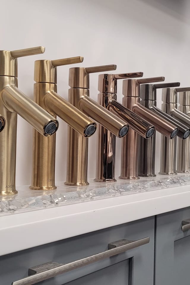 Premium bathroom brands display at Bowmans Braintree showroom - Quality sanitaryware and fixtures