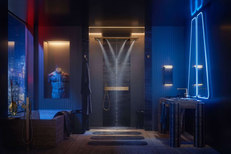 AXOR ShowerHeaven: PowderRain, Light and Finishes