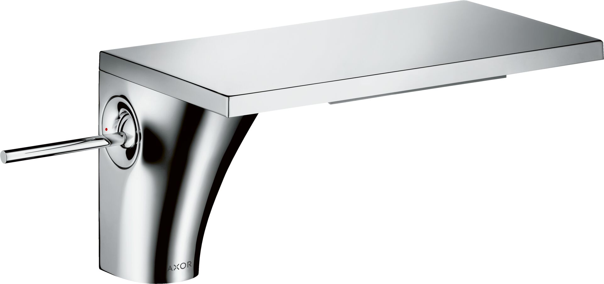 AXOR Massaud 110 basin mixer in Chrome with a broad flat spout