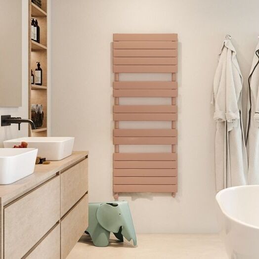 Zehnder Roda Spa towel radiator in a bathroom