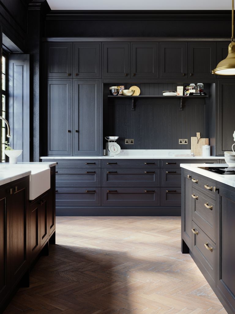 Hutton Soot kitchen design with dark contemporary cabinetry and premium finishes