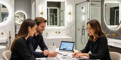 Showroom consultation at Bowman Bathrooms