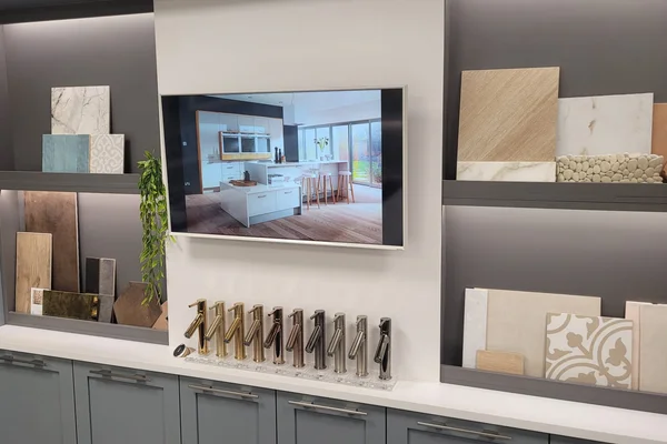 Material selection and home measure process at Bowmans showroom