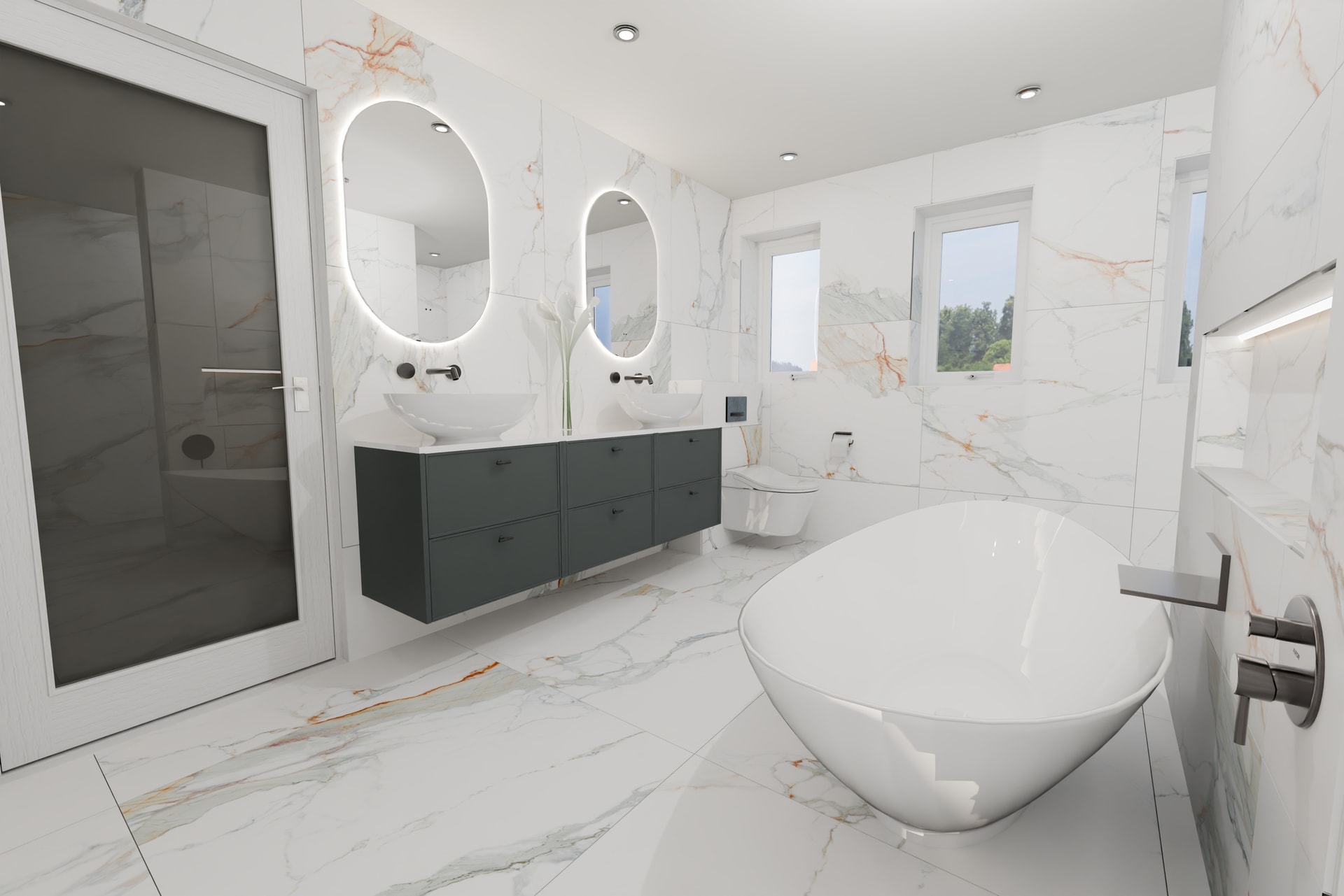 3D design render for a Billericay CM11 master ensuite — this is what our clients see before any work begins