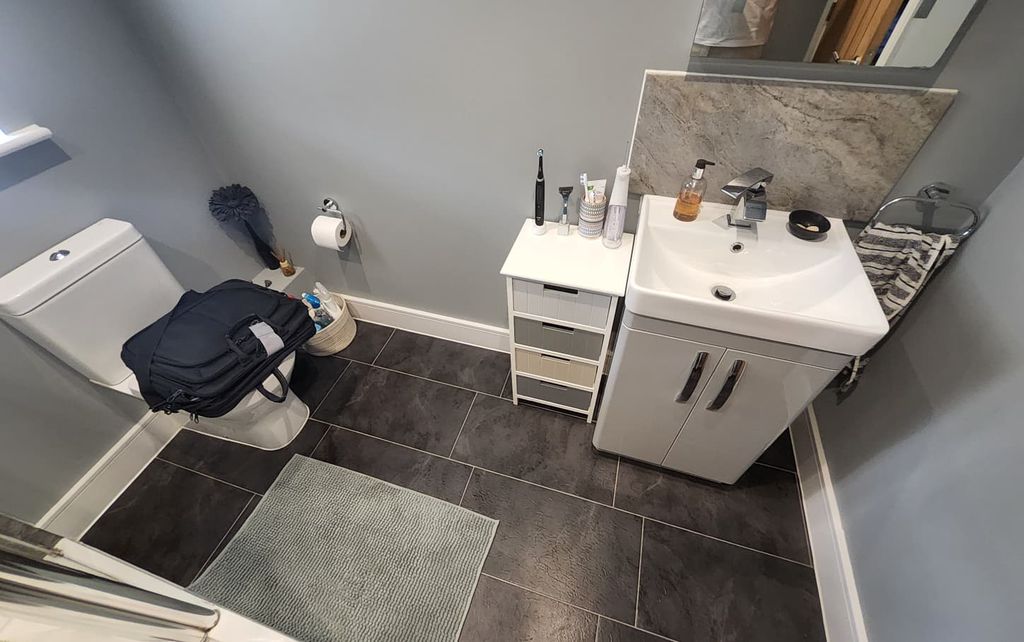 Before renovation ensuite layout in Bures CO8