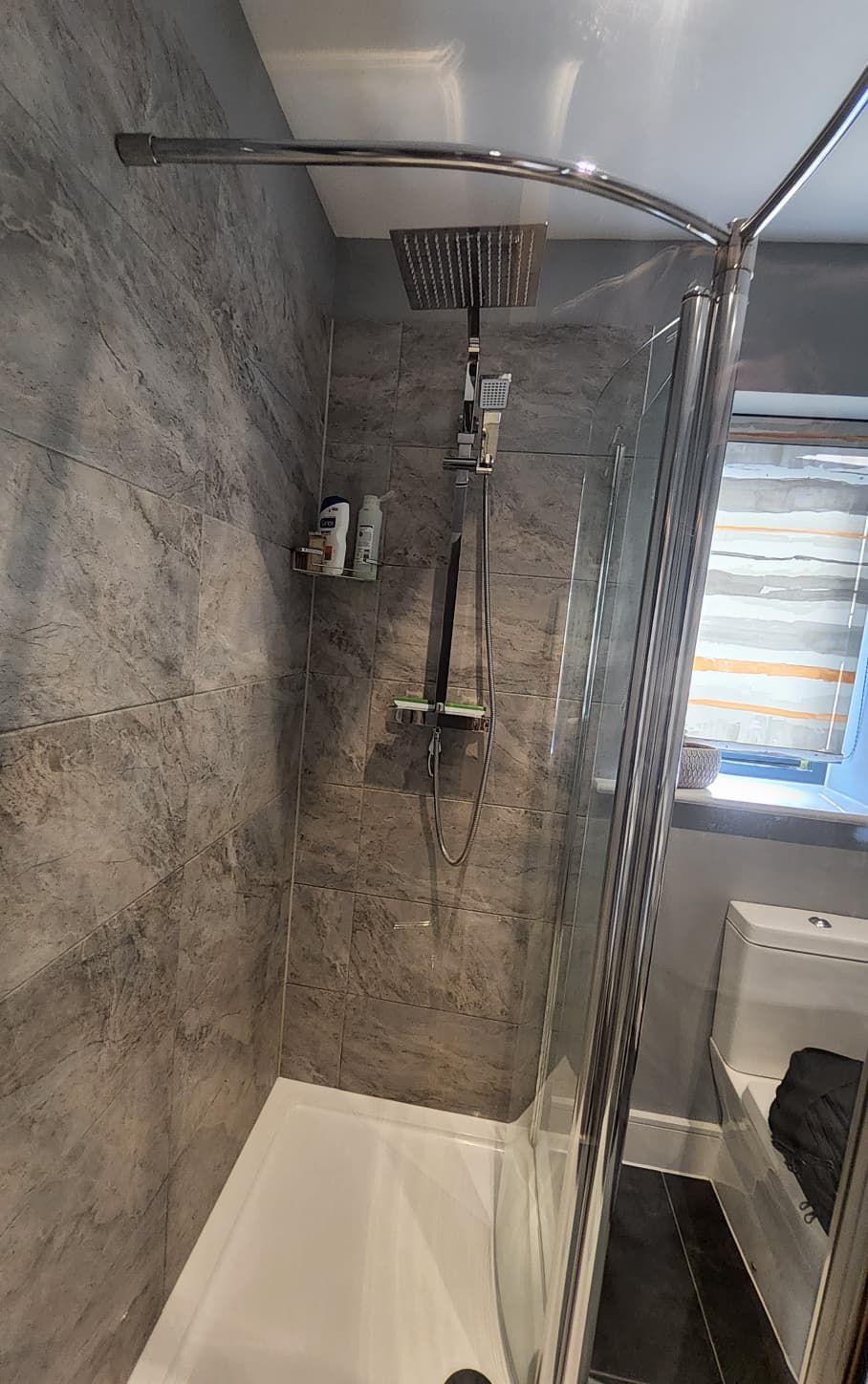 Original shower area before luxury upgrade in Bures CO8