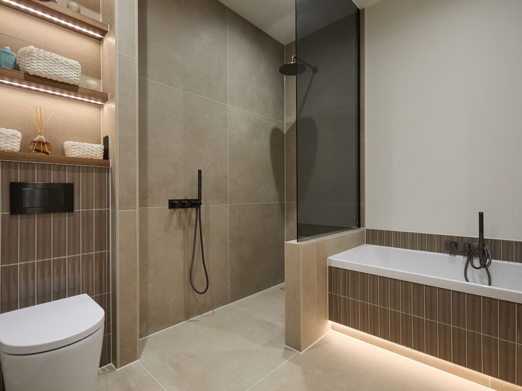 Chelmsford CM2 family bathroom with bath and level-access wetroom shower