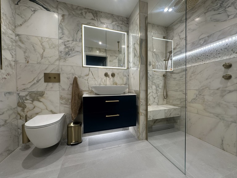 Chelmsford CM3 luxury honed marble master ensuite wetroom Essex