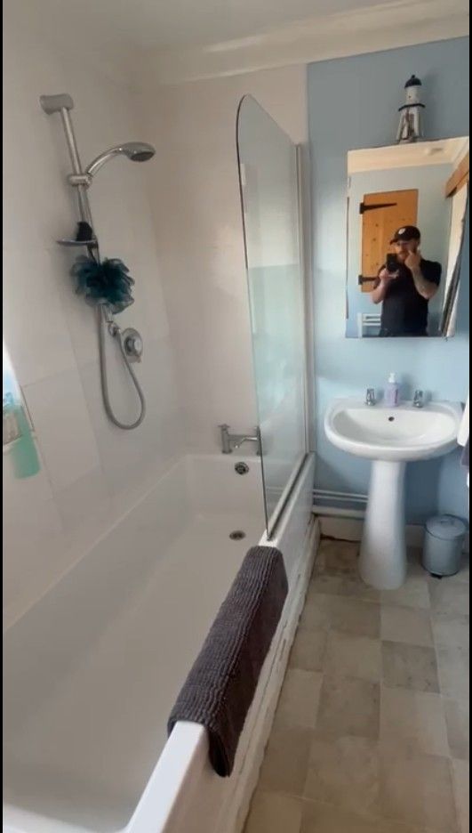 Original bathroom layout before refurbishment Coggeshall CO6