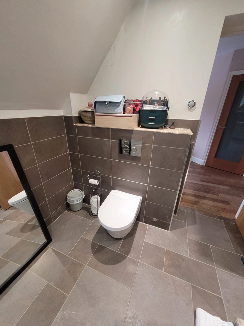 Original toilet area before luxury ensuite renovation Copford Green CO6 Essex