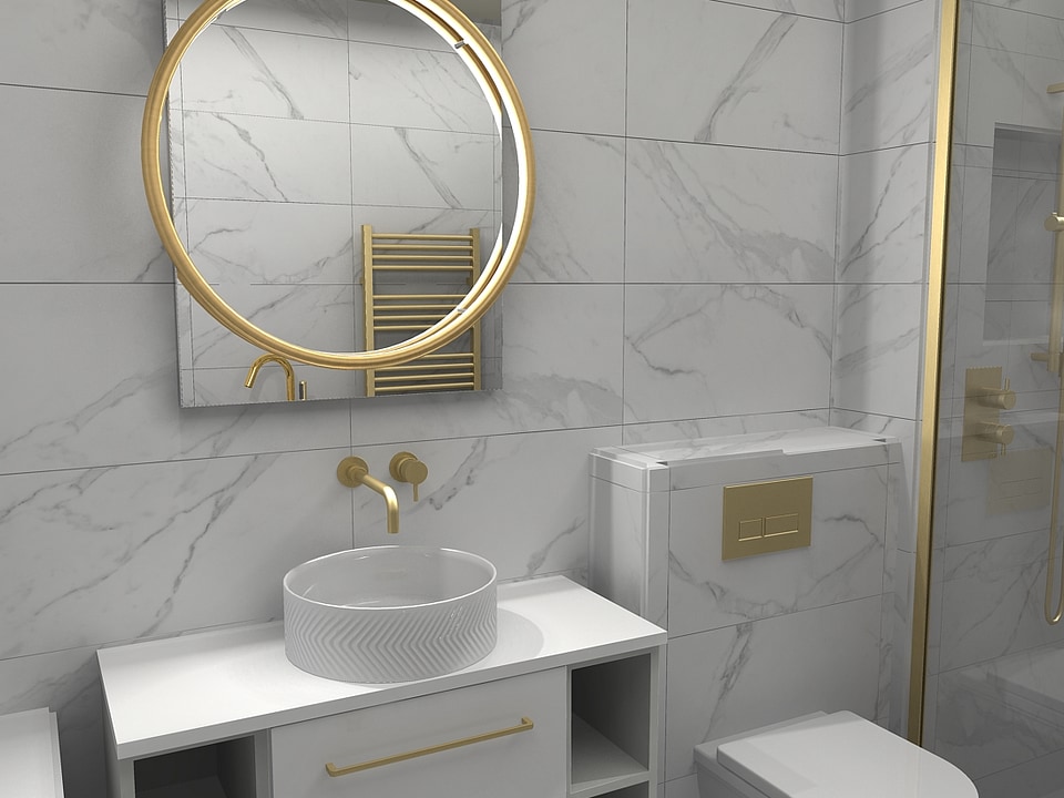 3D render shower area focus Great Baddow CM2