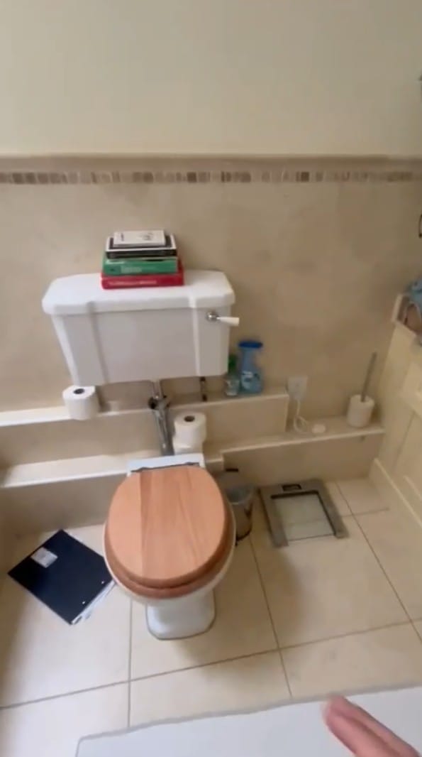 Old WC and dated fixtures before replacement Halstead CO9